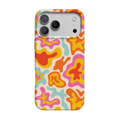 Tropical Color Splash | Abstract Retro Case iPhone Case get.casely Classic + MagSafe® iPhone 17 Pro Max