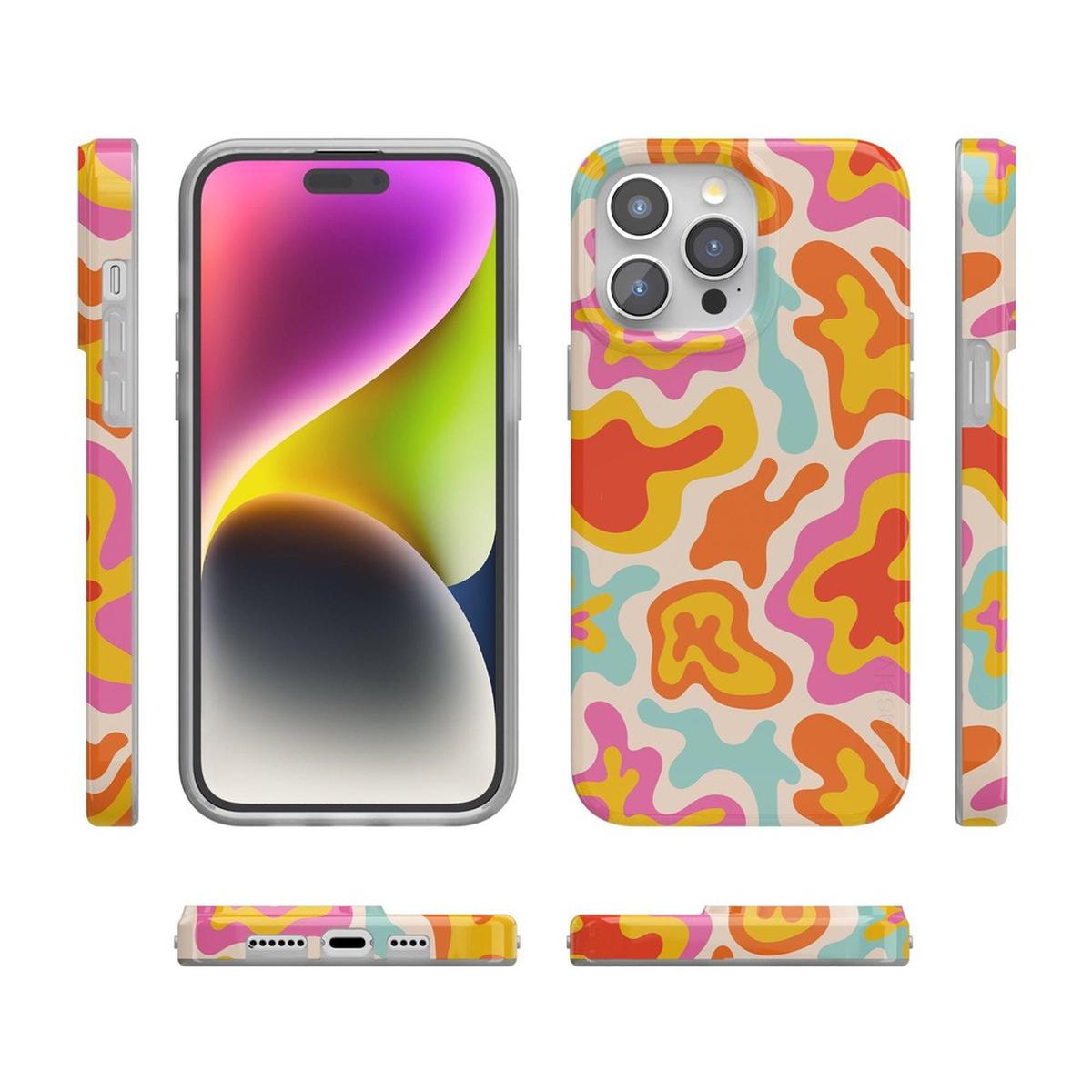 Tropical Color Splash | Abstract Retro Case iPhone Case get.casely