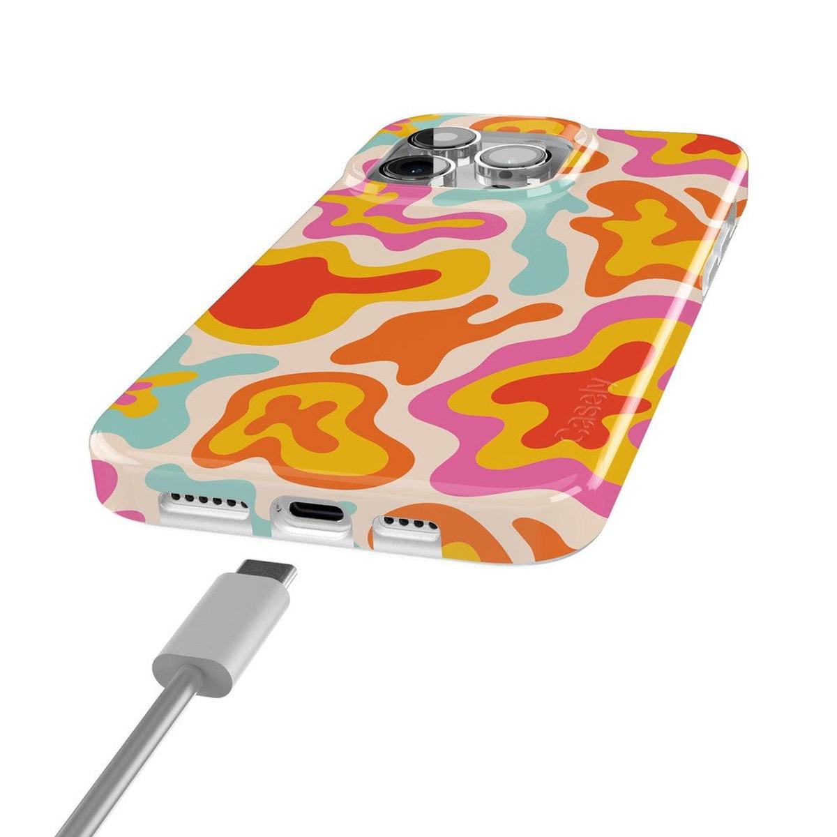 Tropical Color Splash | Abstract Retro Case iPhone Case get.casely