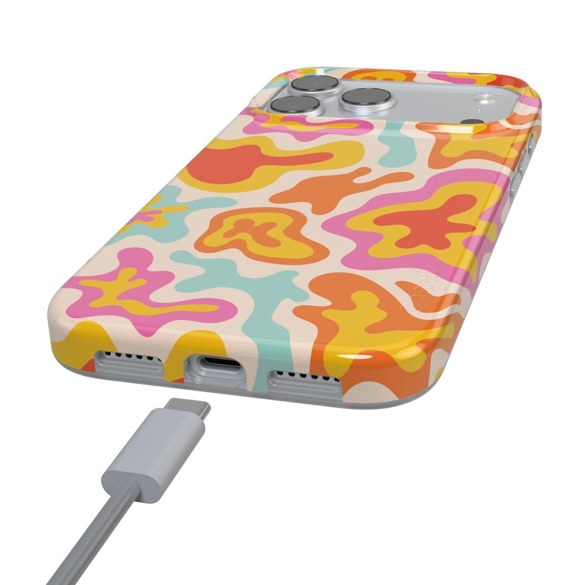 Tropical Color Splash | Abstract Retro Case iPhone Case get.casely