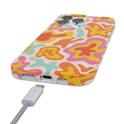 Tropical Color Splash | Abstract Retro Case iPhone Case get.casely
