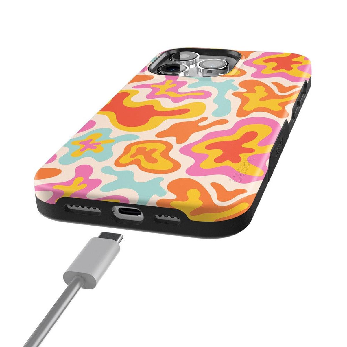 Tropical Color Splash | Abstract Retro Case iPhone Case get.casely