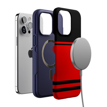 Storm Warning | Black & Red Stripes Case