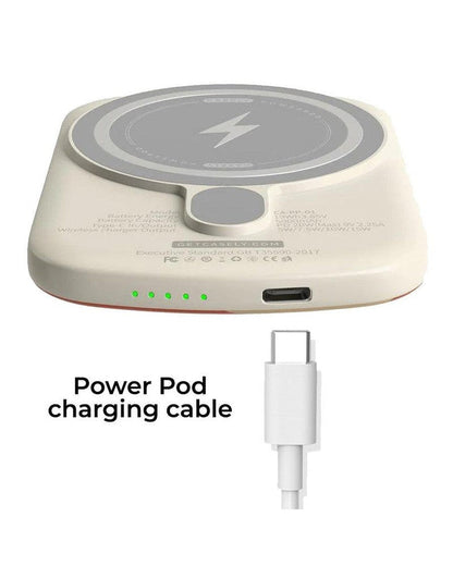 USB to USB-C Power Pod Charging Cord - White Charging Cable get.casely