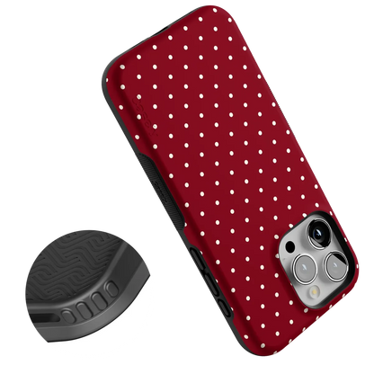 On the Dot | Maroon Polka Dot Case
