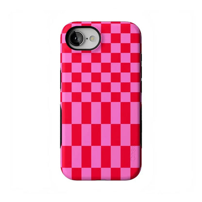 Vibe Check | Pink Checkerboard Case Phone Case Casetry Bold Flex + MagSafe® iPhone 16e