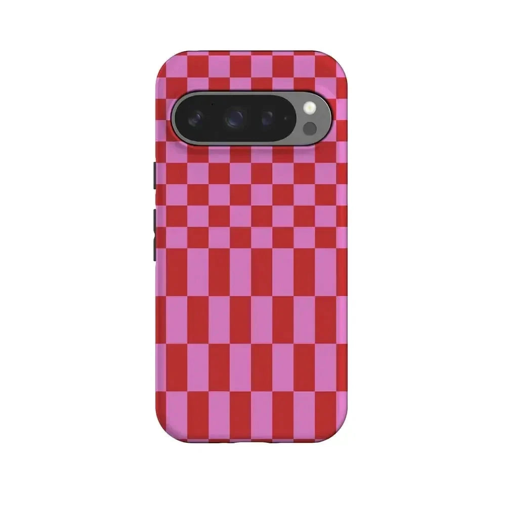 Vibe Check | Pink Checkerboard Case Phone Case Casetry Essential + MagSafe® Google Pixel 10 Pro