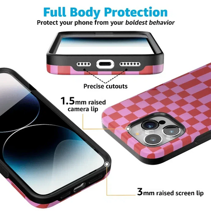Vibe Check | Pink Checkerboard Case Phone Case Casetry
