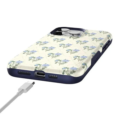 Vintage Garden | Blue Hydrangea Case iPhone Case get.casely