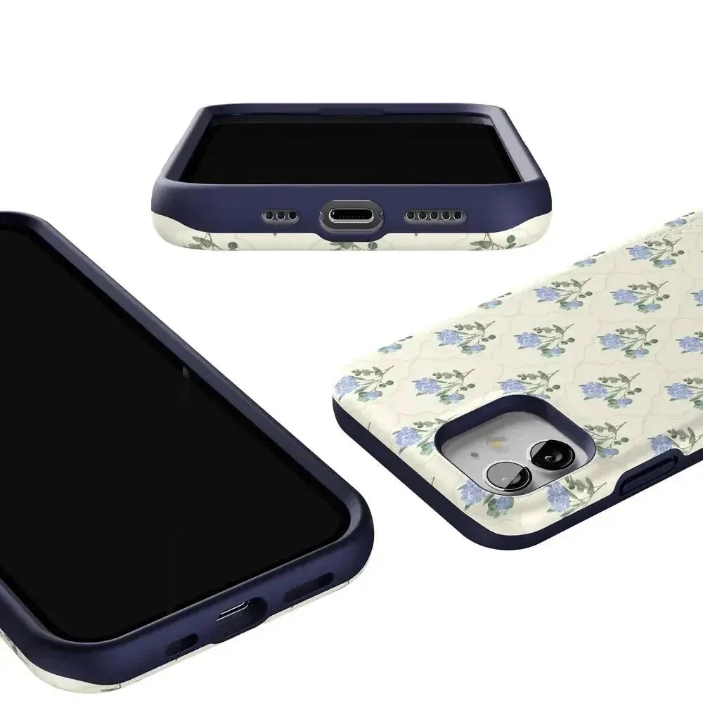 Vintage Garden | Blue Hydrangea Case iPhone Case get.casely