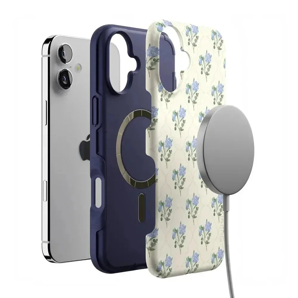 Vintage Garden | Blue Hydrangea Case iPhone Case get.casely