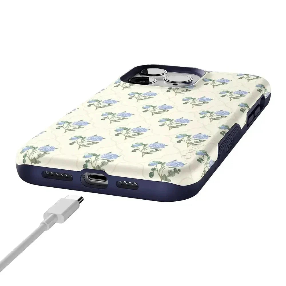 Vintage Garden | Blue Hydrangea Case iPhone Case get.casely