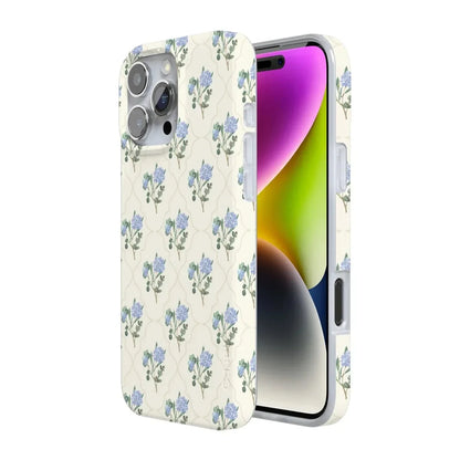 Vintage Garden | Blue Hydrangea Case iPhone Case get.casely
