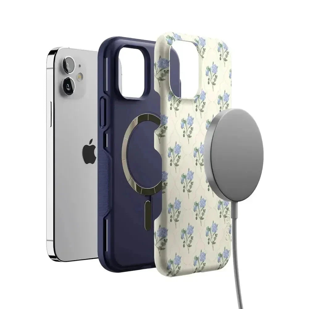 Vintage Garden | Blue Hydrangea Case iPhone Case get.casely