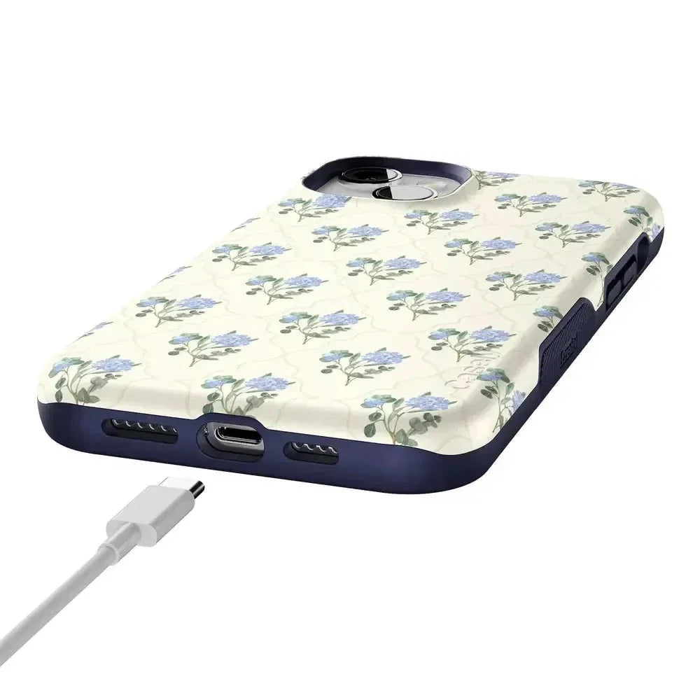 Vintage Garden | Blue Hydrangea Case iPhone Case get.casely