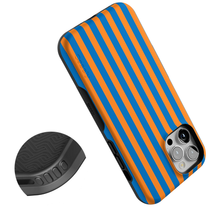 Go New York | Blue & Orange Stripes Case