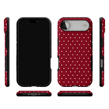 On the Dot | Maroon Polka Dot Case