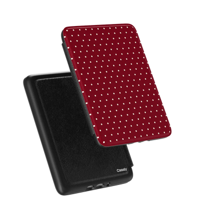 On the Dot | Maroon Polka Dot Kindle Case