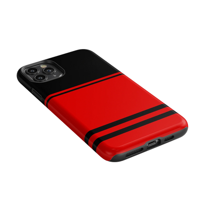 Storm Warning | Black & Red Stripes Case