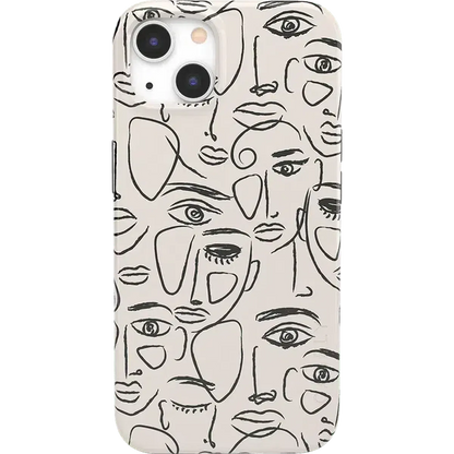 We're All Human | Minimal Face Art Case iPhone Case get.casely Classic + MagSafe® iPhone 13