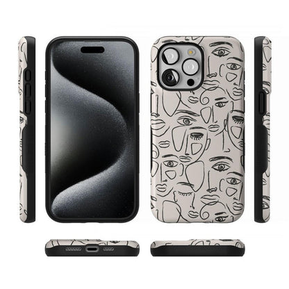 We're All Human | Minimal Face Art Case iPhone Case get.casely