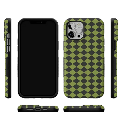 Wicked Hex | Green Checkered Case Phone Case get.casely