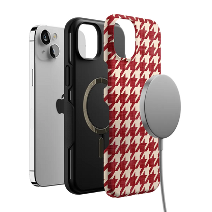 Scarlet Stitch | Red Houndstooth Case