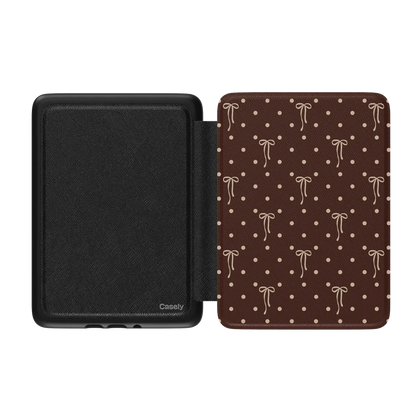 Teddy Bows | Brown Polka Dot Kindle Case