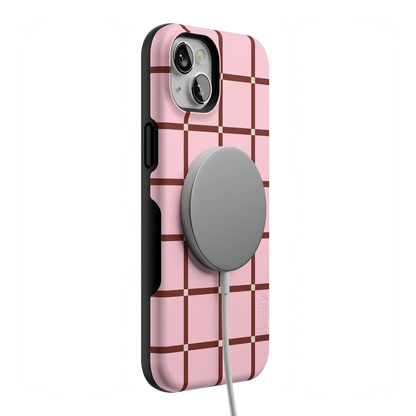 Uptown Gridlock | Pink Checkerboard Case