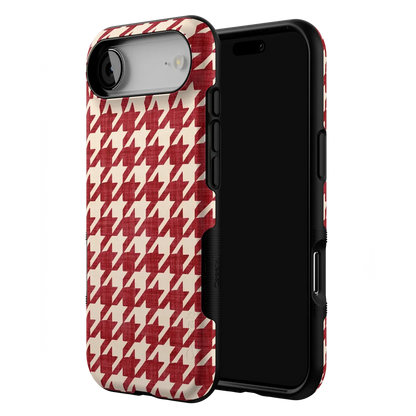 Scarlet Stitch | Red Houndstooth Case