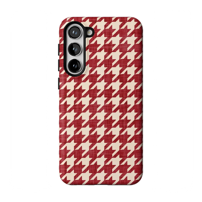 Scarlet Stitch | Red Houndstooth Case