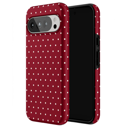 On the Dot | Maroon Polka Dot Case